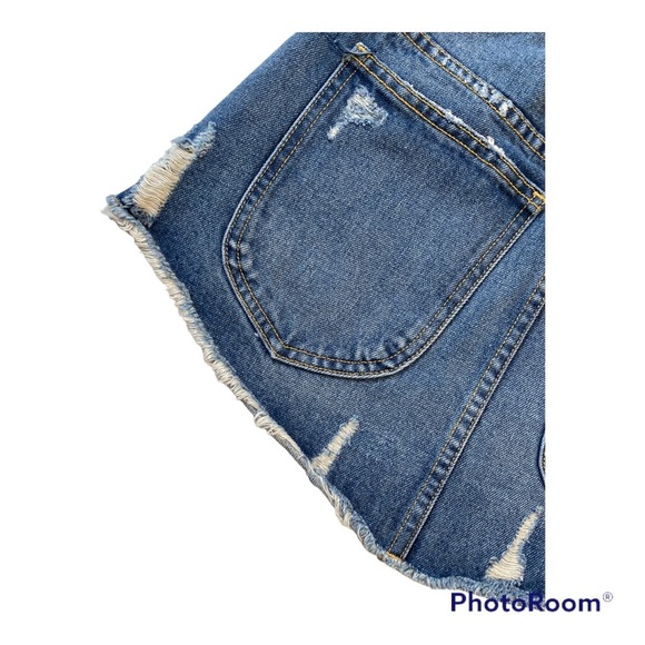 Carmar Denim brand new with tag size 25 BEATRICE raw hem denim mini skirt - Picture 7 of 7